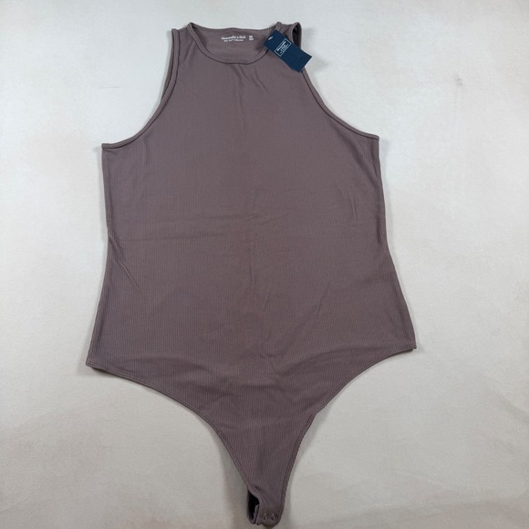 Abercrombie & Fitch Tops - Abercrombie & Fitch XXL Soft A&F Ribbed Tank Bodysuit Brown NWT $45 Minimalist